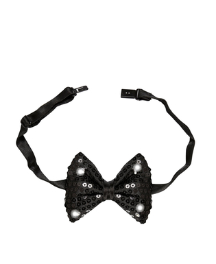  Noeud papillon noir avec sequins et LED clignotantes adulte, fig. 2 