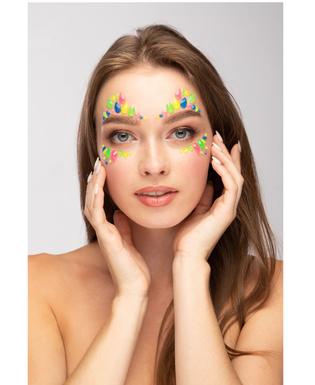  Strass adhésifs pour visage phosphorescents multicolores, fig. 1 