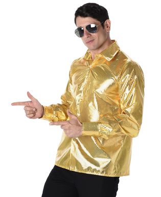  Chemise disco à sequins dorés homme, fig. 2 