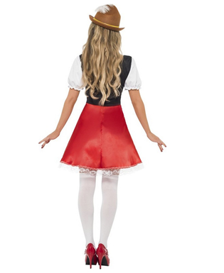  Bayrisches Dirndl-Kostüm für Damen rot braun weiß, fig. 2 