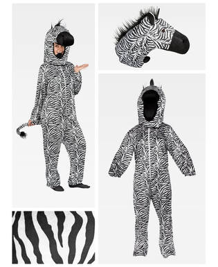  Zebra-Jumpsuit-Kostüm für Erwachsene, fig. 2 