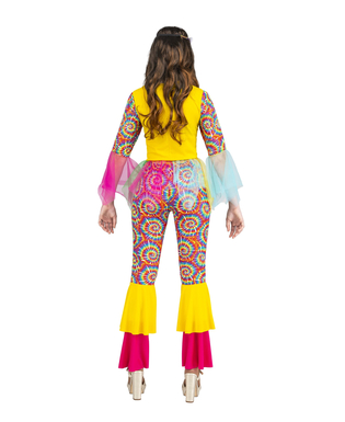  Stilvolles Hippie-Kostüm für Damen Faschings-Verkleidung mit Tüll bunt, fig. 2 