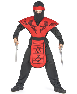  Déguisement ninja dragon rouge garçon, fig. 2 