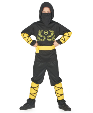  Déguisement ninja noir et jaune garçon, fig. 2 