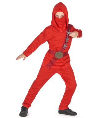  Déguisement ninja rouge étoiles garçon, fig. 2 