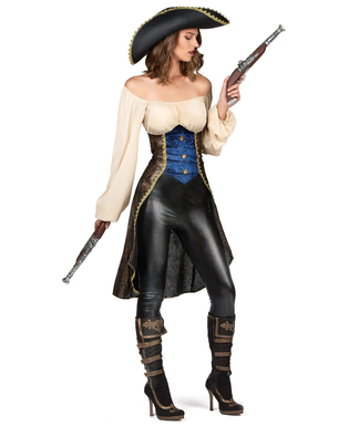  Déguisement pirate marron femme, fig. 2 