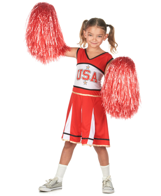  Déguisement pompom girl USA rouge fille, fig. 2 