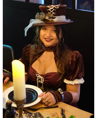  Déguisement steampunk bordeaux luxe femme, fig. 2 