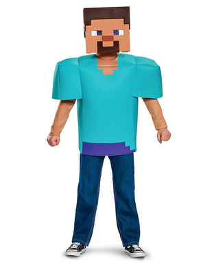  Steve Minecraft™-Kostüm für Kinder Videospielfigur türkis, fig. 2 