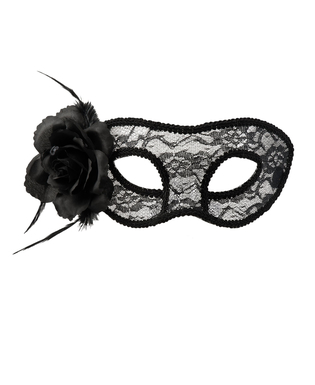  Spitzen-Maske mit Rose schwarz, fig. 2 