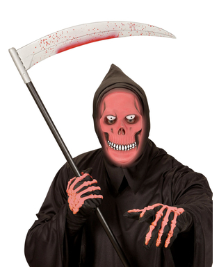  Rot phosphoreszierende Reaper-Vollgesichtsmaske mit Kapuze für Erwachsene, fig. 2 