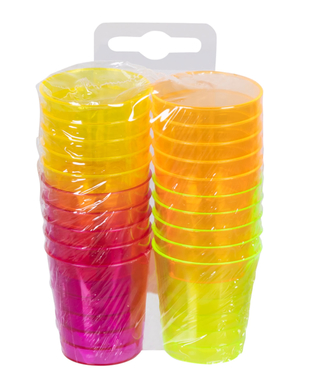  20 Verres shots en plastique multicolores, fig. 4 