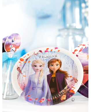  Disney Frozen2™-Pappteller Tischzubehör 8 Stück bunt 20 cm, fig. 4 