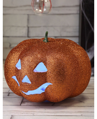  Glitzernd leuchtender Halloween-Kürbis 17 cm, fig. 3 