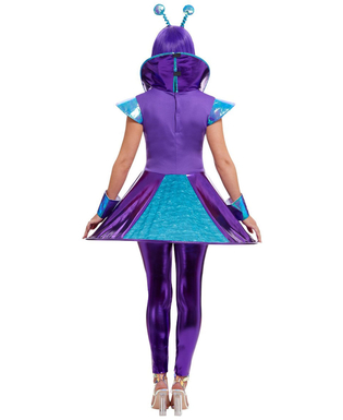  Alien-Damenkostüm Faschingskostüm blau-violett, fig. 4 