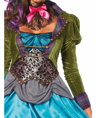  Steampunk Hutmacher Kostüm für Damen blau-grün, fig. 4 