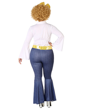  Déguisement disco effet jean et doré femme grande taille, fig. 3 