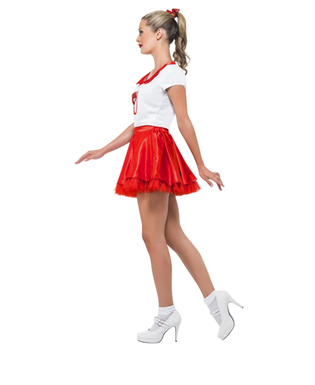  Grease™-Damenkostüm Cheerleaderin Sandy Faschings-Verkleidung rot-weiss, fig. 3 