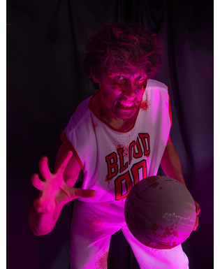  Zombie-Basketballspieler Kostüm für Männer weiss-rot, fig. 4 