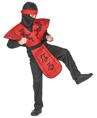  Déguisement ninja dragon rouge garçon, fig. 4 