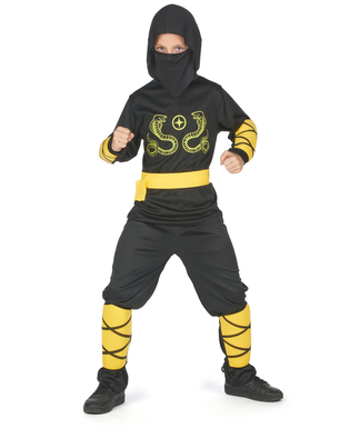  Déguisement ninja noir et jaune garçon, fig. 3 