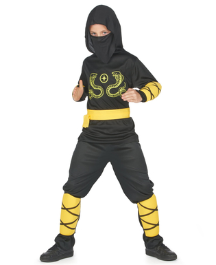  Déguisement ninja noir et jaune garçon, fig. 4 