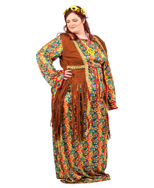  Hippiekostüm mit Fransen für Damen bunt, fig. 4 