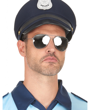  Piloten Sonnenbrille für Erwachsene silberfarben-schwarz, fig. 3 