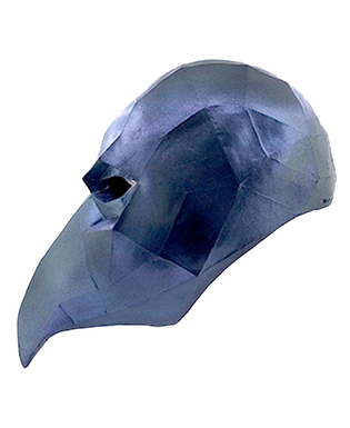  Masque corbeau low poly, fig. 3 