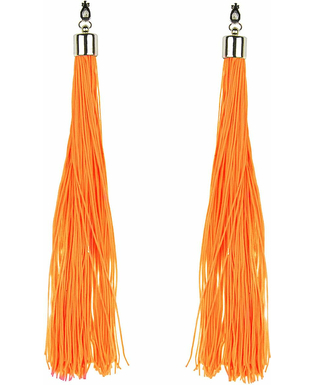  Boucles d'oreilles franges orange fluo adulte, fig. 1 