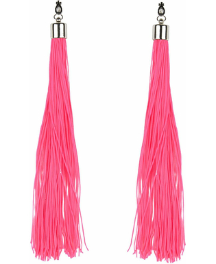  Boucles d'oreilles franges rose fluo adulte, fig. 1 