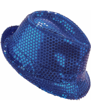  Chapeau borsalino à sequins bleu foncé adulte, fig. 1 