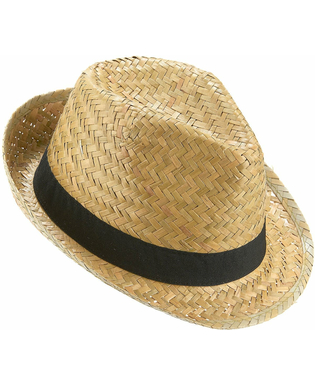  Chapeau borsalino en paille et bande noire adulte, fig. 1 