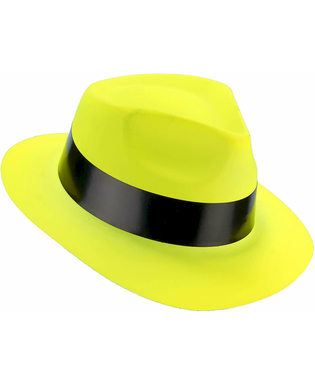  Chapeau gangster jaune fluo adulte, fig. 1 