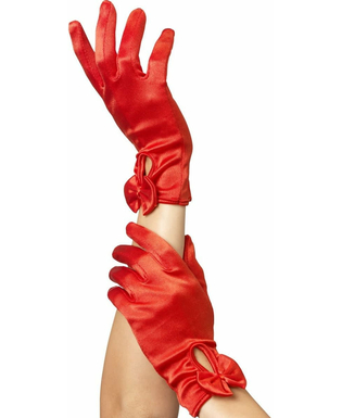  Gants courts rouges avec noeud femme, fig. 1 