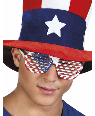  Lunettes blanches drapeau USA adulte, fig. 1 