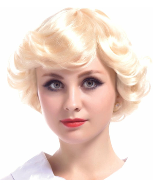  Parrucca bionda corta vintage per donna, fig. 1 