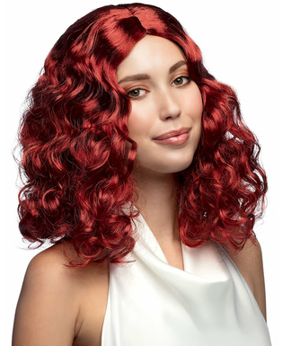  Rote Locken-Perücke für Damen, fig. 1 