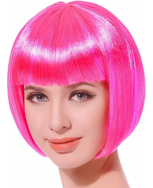  Bob-Perücke für Damen Kurzhaar mit Pony pink, fig. 1 