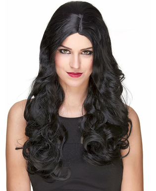  Schwarze Luxusperücke mit Locken für Damen - 251g, fig. 1 