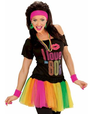  Tutu multicolore fluo court femme, fig. 1 