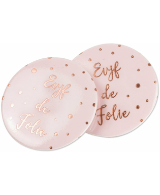  8 Badges EVJF de folie dorure rose gold 5 cm, fig. 1 