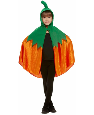  Cape citrouille à capuche velours orange enfant, fig. 1 