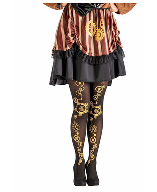  collants noir steampunk femme, fig. 1 