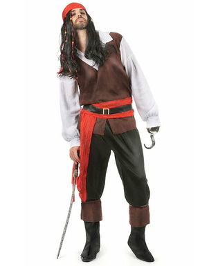  Déguisement pirate pantalon noir homme, fig. 1 