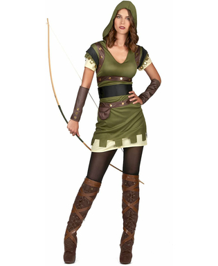  Déguisement archer vert des bois femme, fig. 1 