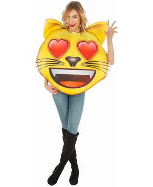  Déguisement Emoji Chat coeur adulte, fig. 1 