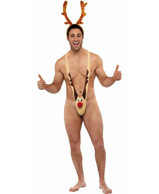  Mankini renne humoristique adulte Noël, fig. 1 