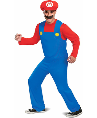  Offizielles Super Mario™-Kostüm für Herren Videospiel-Figur rot-blau, fig. 1 