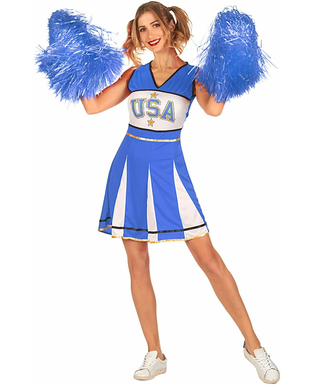  Kostüm Cheerleader USA blau Damen, fig. 1 